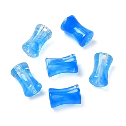 Темно-Голубой Прозрачные акриловые бусины с эффектом градиента, бамбук совместное, глубокое синее небо, 12.5x7.5 мм, отверстие : 1.8 мм, 1020 шт / 500 г