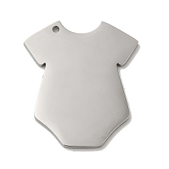 Нержавеющая Сталь Цвет 304 подвески из нержавеющей стали, пустая бирка с зеркальной полировкой, очарование одежды, цвет нержавеющей стали, 29.5x26x1.5 мм, отверстие : 1.5 мм