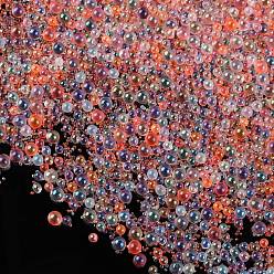 Помидор AB-цветов покрытием DIY 3г ногтей искусство украшения мини стеклянные бусины, крошечные шарики ногтей икрой, помидор, 0.6~3 мм