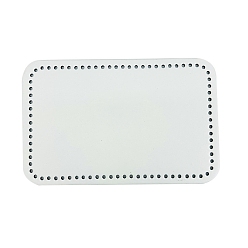 Белый Дно сумки крючком из искусственной кожи, прямоугольные, белые, 280x180 мм