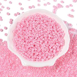 Pink Бусины для рукоделия 6/0 цейлонские круглые стеклянные бусины, розовые, Размер : диаметром около 4 мм , отверстие: 1.5 мм, Около 495 шт / 50 г