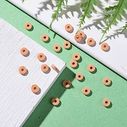 BurlyWood Handmade Polymer Clay Beads, Disc/Flat Round, Heishi Beads, BurlyWood, 4x1mm, Hole: 1mm, about 55000pcs/1000g