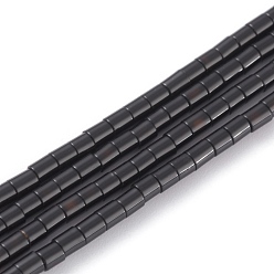 Black Onyx Natural Black Onyx Beads Strands, Dyed & Heated, Column, 2x2mm, Hole: 0.8mm, about 154~160pcs/strand, 15.16~15.75 inch(38.5~40cm)