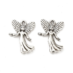 Античное Серебро Сплавочные подвески тибетского стиля, без кадмия и без свинца, ангельские прелести, античное серебро, 23x17x3 мм, отверстие : 1.6 мм, Около 617 шт / 1000 г