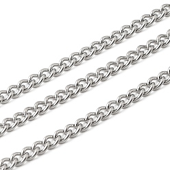 Нержавеющая Сталь Цвет Устойчивые к потускнению 304 цепи из нержавеющей стали, несварные, цвет нержавеющей стали, 4x3x2 мм