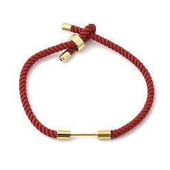 Красный 3мм круглые нейлоновые миланские шнуры для изготовления ожерелий, с латунной фурнитурой , золотые, долговечный, стойки покрытие, красные, 8.03 дюйм (20.4 см)