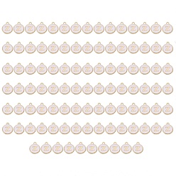 Letter Z Позолоченные подвески из эмалевого сплава, эмалированные блестки, плоско-круглые, белые, letter.z, 14x12x2 мм, отверстие : 1.5 мм, 100 шт / коробка