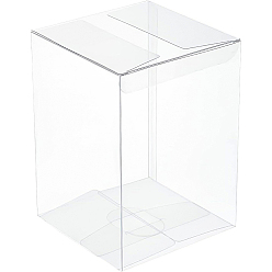 Прозрачный 15шт. прямоугольная прозрачная пластиковая ПВХ-коробка подарочная упаковка, водонепроницаемая складная коробка, для игрушек и форм, прозрачные, коробка: 10x10x14.2 см, 15 шт