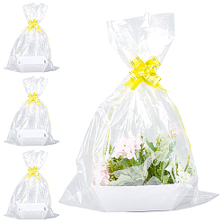 Белый Набор для подарочной корзины из картона, с пластиковыми корзинами и бантами, белые, 25.2x18.3x8.15 см