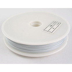 White Tiger Tail Wire, Nylon-coated Stainless Steel Wire, White, 0.45mm, about 164.04 Feet(50m)/roll