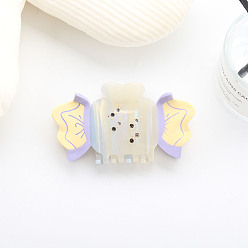 Yellow Candy Shape Cellulose Acetate Large Claw Hair Clips, with Rhinestones, Hair Accessories for Women & Girls, Yellow, 94x53x52mm
