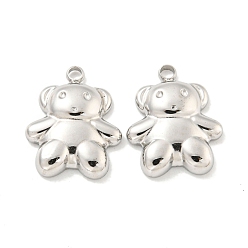 Нержавеющая Сталь Цвет Не тускнеющие 304 подвески из нержавеющей стали, нести прелести, цвет нержавеющей стали, 15x12x3 мм, отверстие : 1.4 мм