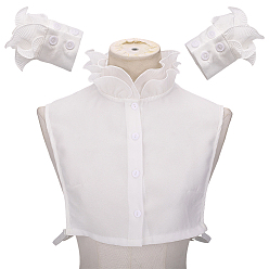Белый Наборы для самостоятельной пошива одежды, включая съемные рукава из полиэстера и съемные воротники из полиэстера, белые, 110~380x220~350x4~4.5 мм