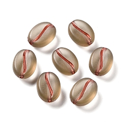 FireBrick Frosted Acrylic Beads, Oval, FireBrick, 10.5x8x5mm, Hole: 1.4mm, about: 1900pcs/500g