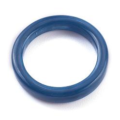 Marineblau Einfache Bandringe aus Celluloseacetat (Harz), marineblau, uns Größe 6 3/4, Innendurchmesser: 17 mm