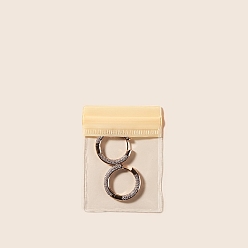 Персиковый Слойка Прозрачные ПВХ-пакеты для ювелирных изделий с застежкой-молнией, водонепроницаемые самозапечатывающиеся пакеты, прямоугольные, розовые, 8x6 см