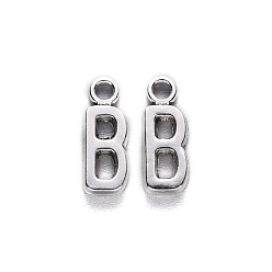 Letter B Сплавочные подвески тибетского стиля, без кадмия и без свинца, letter.b, б: 16x6x2 мм, отверстие : 2 мм, Около 1282 шт / 1000 г