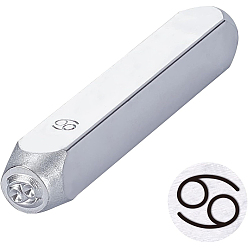 Рак Железные штампы, инструменты для штамповки, для кожгалантереи, 12 узоры созвездий, рак, 65.5x10 мм