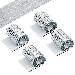 Прозрачный Прозрачные стеклянные кабошоны, с клейкой спинкой, квадратный, мозаичные плитки для поделок, прозрачные, 301x42x1.3 мм