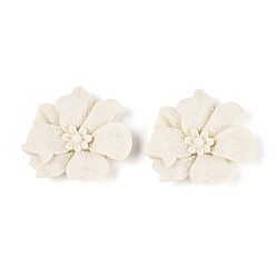 Желтая Старая Ткань  Кабошоны из непрозрачной смолы в виде цветка, старое кружево, 42.5x45x10~11 мм