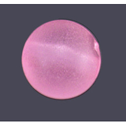 Ярко-Розовый Прозрачные акриловые бусины, круглые, матовые, ярко-розовый, 6 мм, Отверстие : 1.8 мм , около 4000 шт / 500 г