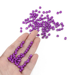 Medium Orchid Baking Paint Glass Seed Beads, Medium Orchid, 6/0, 4~5x3~4mm, Hole: 1~2mm, about 4500pcs/bag