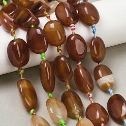 Red Agate Натуральный красный агат бисер нитей, покрасил и подогрел, самородки, упавший камень, 19~25x14~17x9~12 мм, отверстие : 2 мм, около 14 шт / нитка, 15.16~16.73 дюйм (38.5~42.5 см)