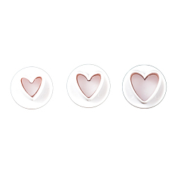 Белый Набор пластиковых штампов для печенья с помадкой, печать печенья печенья впечатление, круглые с сердца шаблона, белые, 42~53 мм, 3 шт / комплект