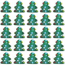 Зеленый 25шт. бусины ручной работы с неровностями лэмпворк, рождественская елка, зелёные, 16.5x14.5x7.5 мм, отверстие : 1.5 мм