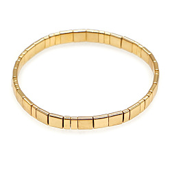 Золотистый Браслеты из стеклянных бусин в винтажном стиле для женщин, золотые, внутренний диаметр: 6-1/4 дюйм (16 см) ~ 6-1/2 дюйм (16.5 см)