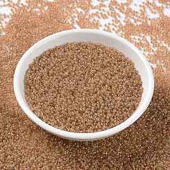 (RR3733) Sparkling Apricot Lined Light Topaz AB MIYUKI Round Rocailles Beads, Japanese Seed Beads, 15/0, (RR3733) Sparkling Apricot Lined Light Topaz AB, 15/0, 1.5mm, Hole: 0.7mm, about 250000pcs/pound