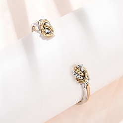 Oro & Acero Inoxidable Color 304 brazaletes de acero inoxidable para mujer, acero color oro y acero, diámetro interior: 2.46 pulgada (6.25 cm)