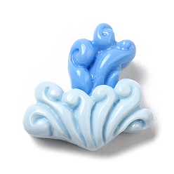 Другие Кабошоны из непрозрачной смолы на тему океана, морские животные кабошоны, волна, 13.5x14x6 мм