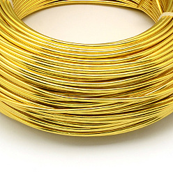 Gold Round Aluminum Wire, Flexible Craft Wire, for Beading Jewelry Doll Craft Making, Gold, 18 Gauge, 1.0mm, 200m/500g(656.1 Feet/500g)