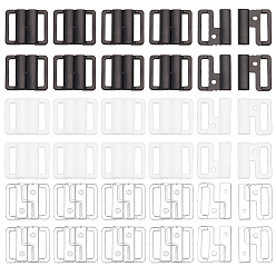 (52) Непрозрачная лаванда 30 шт. 3 цвета пластиковые зажимы для бикини, запасная часть застежки бюстгальтера, застежка на нижнее белье, разноцветные, 25x20 мм, внутренний диаметр: 15 мм, 10 шт / цвет