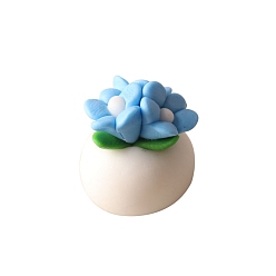 Светло-Голубой Миниатюрные украшения из полимерной глины для растений в горшках, аксессуары для домашнего кукольного домика с микро-ландшафтом, притворяясь опорными украшениями, Небесно-голубой, 15x18 мм