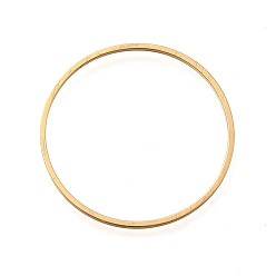 Настоящее золото 18K Латунные соединительные колечки, плоское кольцо, реальный 18 k позолоченный, 25x1 мм, внутренний диаметр: 23.5 мм