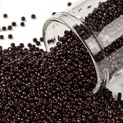(46) Opaque Oxblood Toho runde Rocailles, japanische Rocailles, (46) undurchsichtiges Ochsenblut, 15/0, 1.5 mm, Bohrung: 0.7 mm, über 3000pcs / Flasche, 10 g / Flasche