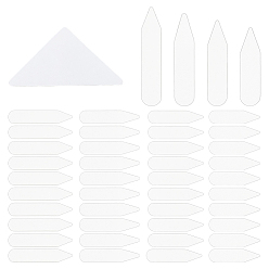 (52) Непрозрачная лаванда 100 шт 4 стиль стреловидный пластиковый воротник для рубашки священнослужителя, с наклейкой для формирования воротника рубашки из ПВХ, разноцветные, 100 мм