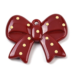 Темно-Красный Большие подвески из непрозрачной акриловой эмали, bowkont, темно-красный, 44x55.5x9 мм, отверстие : 2.8 мм