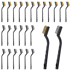 Черный 26Многофункциональные наборы щеток для чистки из стали и латуни, чёрные, 170x11.5x21 мм, отверстие : 11x6 мм