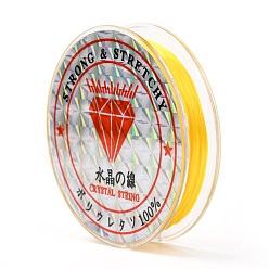Gold Strong Stretchy Beading Elastic Thread, Flat Elastic Crystal String, Gold, 0.8mm, about 10.93 yards(10m)/roll
