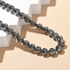 Немагнитные Гематит Биконусные бусины из синтетического немагнитного гематита, Сплав с магнитными застежками, серые, 20.39 дюйм (51.8 см)