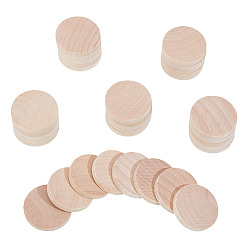 Бланшированный Миндаль Незаконченные деревянные плоские круглые вырезы, товары для рукоделия из дерева, бланшированный миндаль, 35x5.5 мм