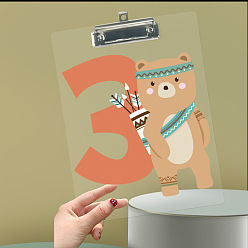 Number Acrylic Clipboards, Multi Pack Clipboards, with Clip, for Office, Rectangle, Num.3, 305x225mm