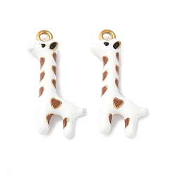 Золотой 304 нержавеющей стальной эмали подвески, жирафа, ионное покрытие (ip), золотые, 25.5x15x4 мм, отверстие : 1.8 мм