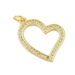 Настоящее золото 18K Стойка металлическая латунная микропрофилированная кубическая циркония подвески, долговечный, без свинца и без кадмия, реальный 18 k позолоченный, 16x20x2 мм, отверстие : 3 мм