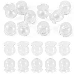 Прозрачный 10шт. стеклянные колпачки для изготовления колокольчиков, колокольчик средний, прозрачные, 13.5x12 мм, отверстие : 2 мм