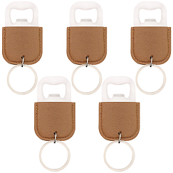 Верблюжий 5 шт. открывалки для бутылок из нержавеющей стали, обтянут искусственной кожей, прямоугольные, верблюжие, 108 мм