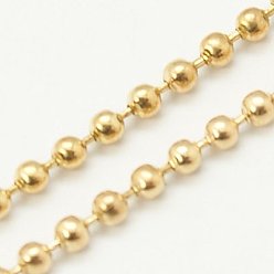 Light Gold Железный шар бусинка цепи, пайки, золотой свет, 1.5 мм